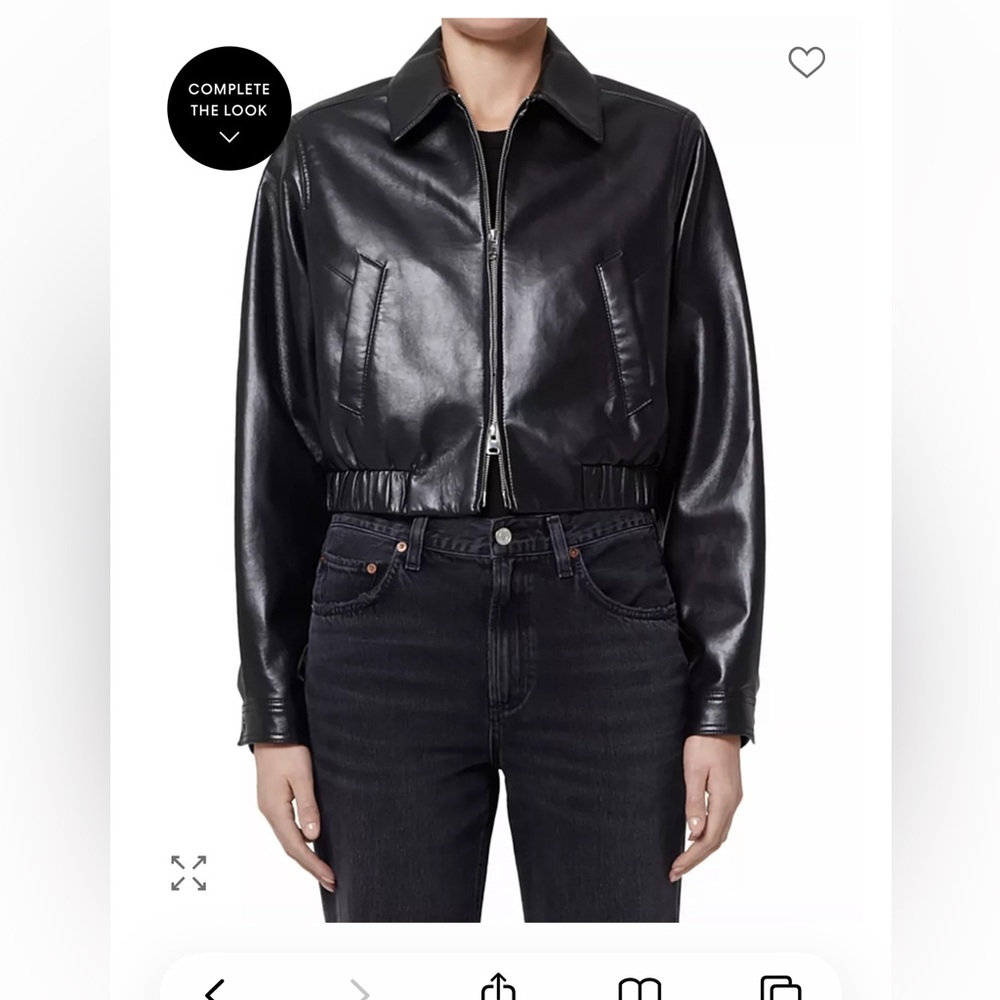 AGOLDE X Shoreditch Ski Club Essie Leather Jacket NWT S